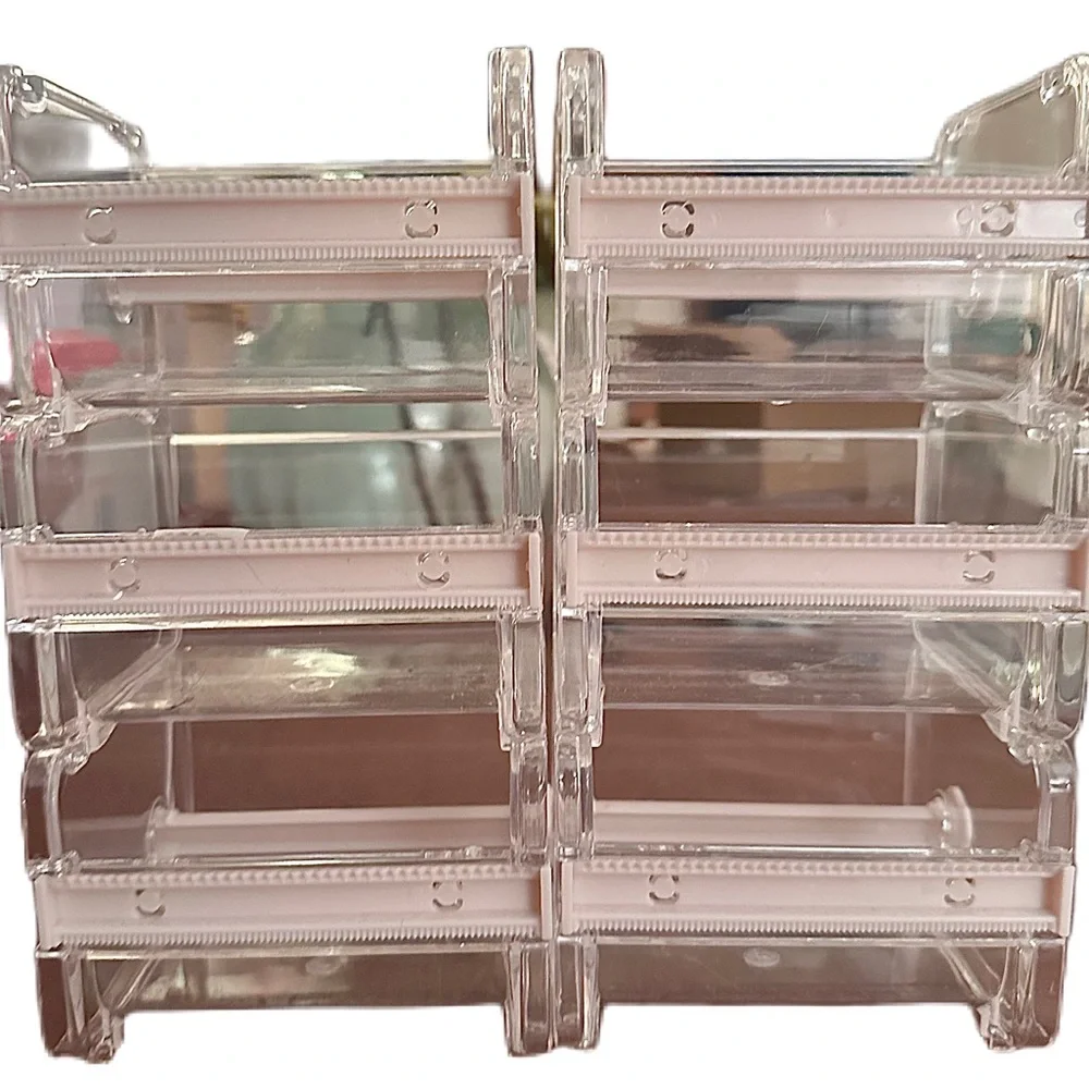 Acrylic Washi Tape Organizer Stackable Clear Desk Stackable Storage Bins